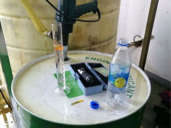 英吉切削液原液配比测试现场